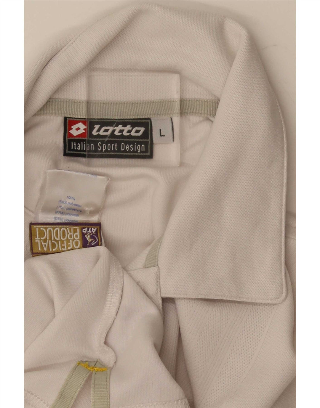 Camisa polo masculina Lotto grande poliéster branco