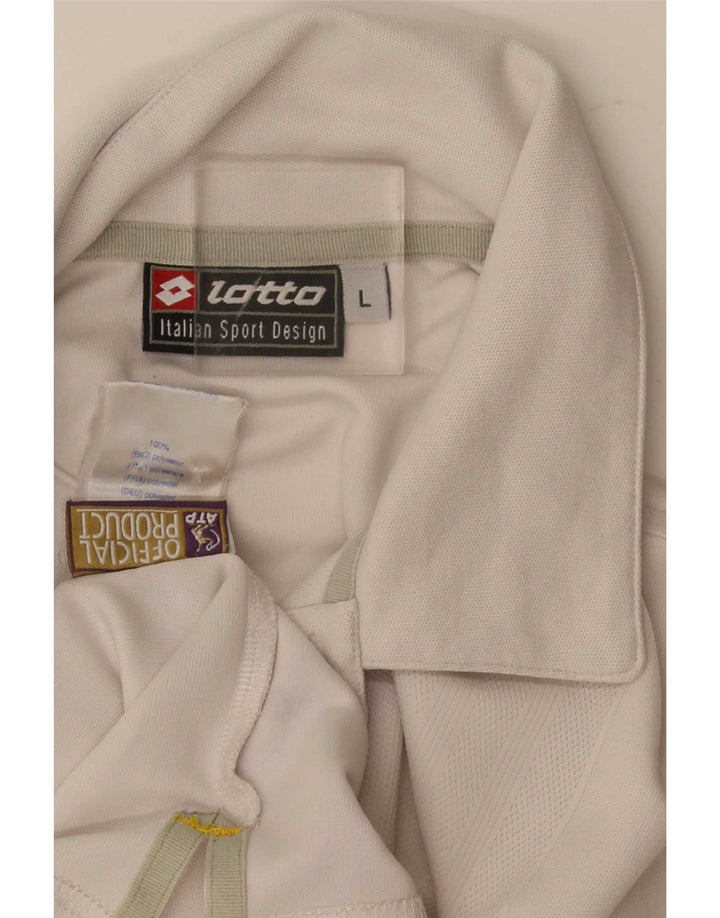 Camisa polo masculina Lotto grande poliéster branco