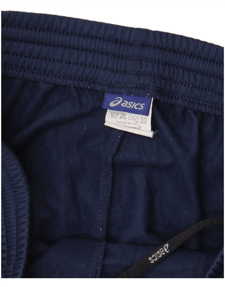 Calça de treino feminina Asics grande poliéster azul marinho