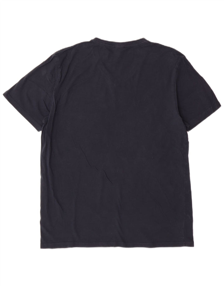 Camiseta feminina REISS grande algodão azul marinho