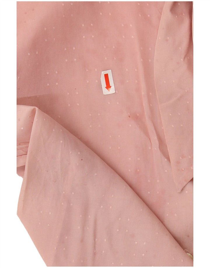 Blusa feminina vintage com gravata frontal IT 46 grande rosa geométrica