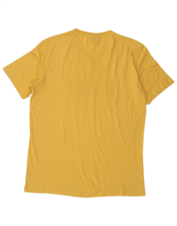 TRUSSARDI JEANS Camiseta masculina gráfica Top médio algodão amarelo
