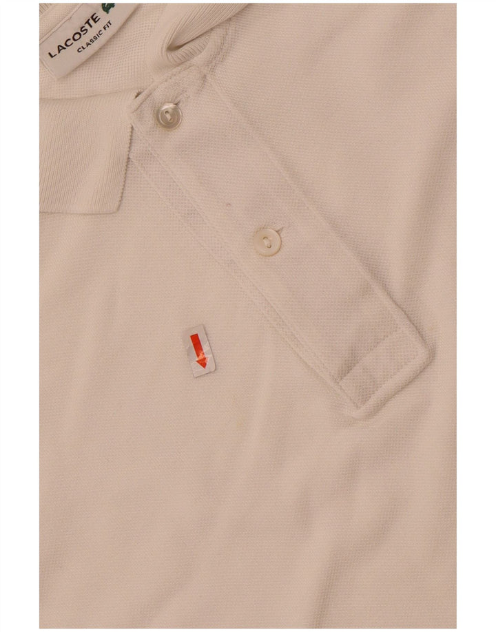 Camisa polo masculina Lacoste Classic Fit tamanho 5 grande branco