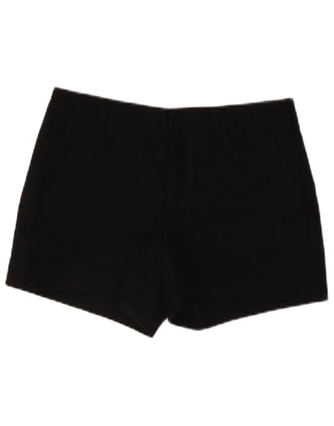 Zara Womens Chino Shorts Pequeno W26 Poliéster Preto