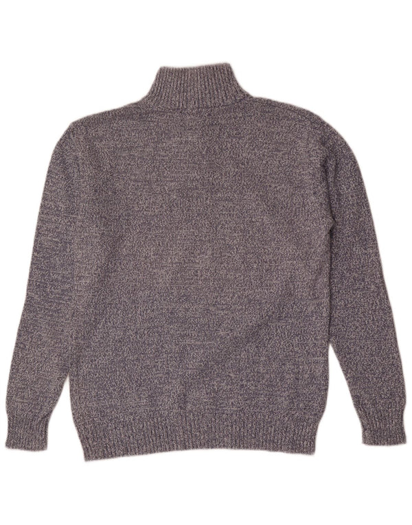 Suéter masculino Kappa com zíper e gola XL azul manchado