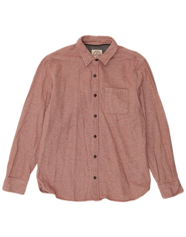 Camisa masculina de flanela Fat Face grande algodão rosa
