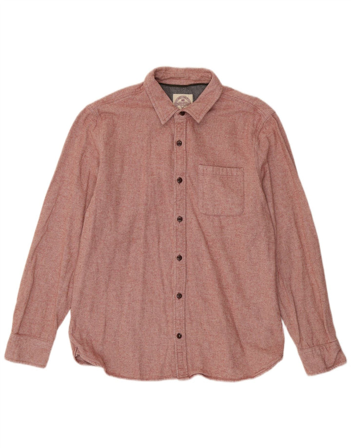 Camisa masculina de flanela Fat Face grande algodão rosa