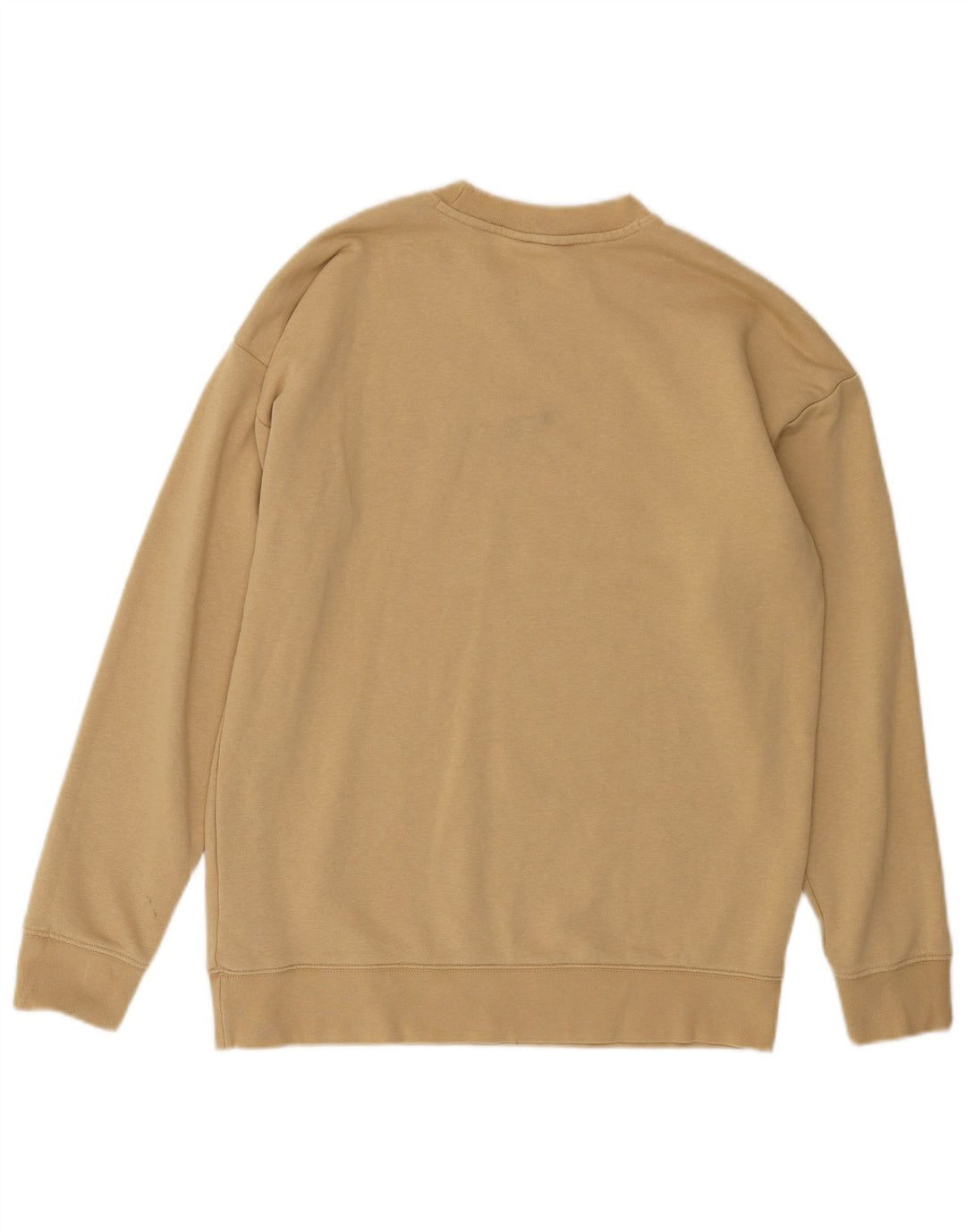 ADIDAS Womens Oversized Sweatshirt Jumper UK 8 Pequeno Bege Algodão