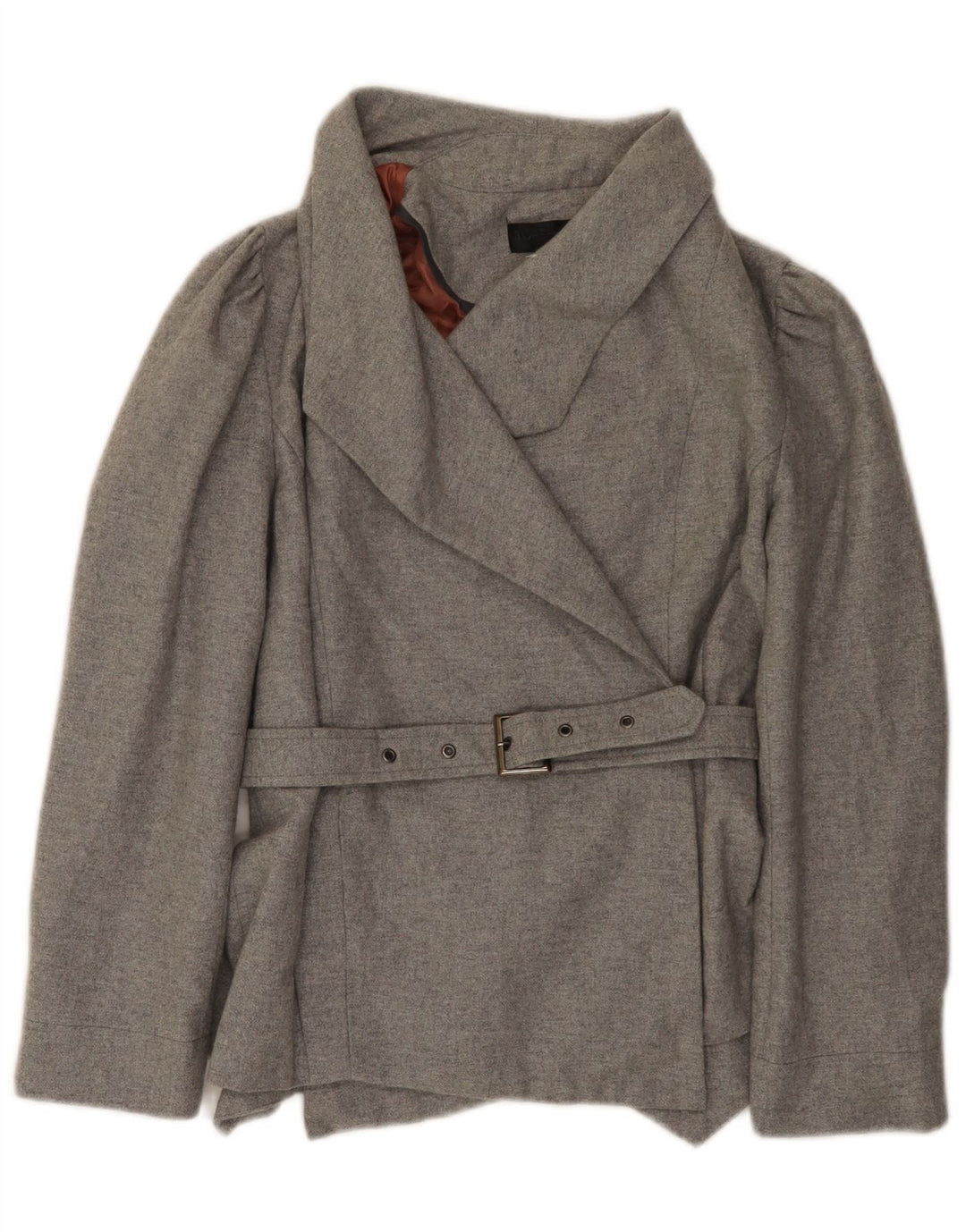 Jaqueta Blazer Feminina Topshop Reino Unido 10 Poliéster Cinza Pequeno