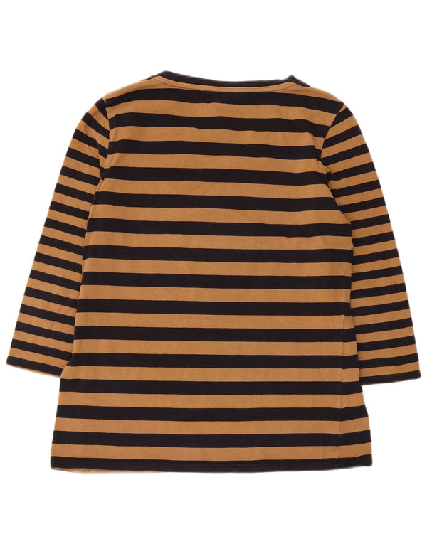 Top feminino Hobbs manga 3/4 Reino Unido 14 listrado marrom grande