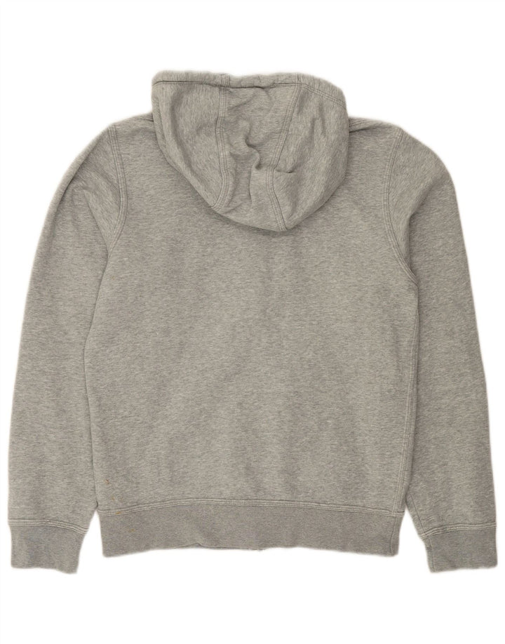 Suéter masculino NIKE com capuz e zíper pequeno cinza algodão