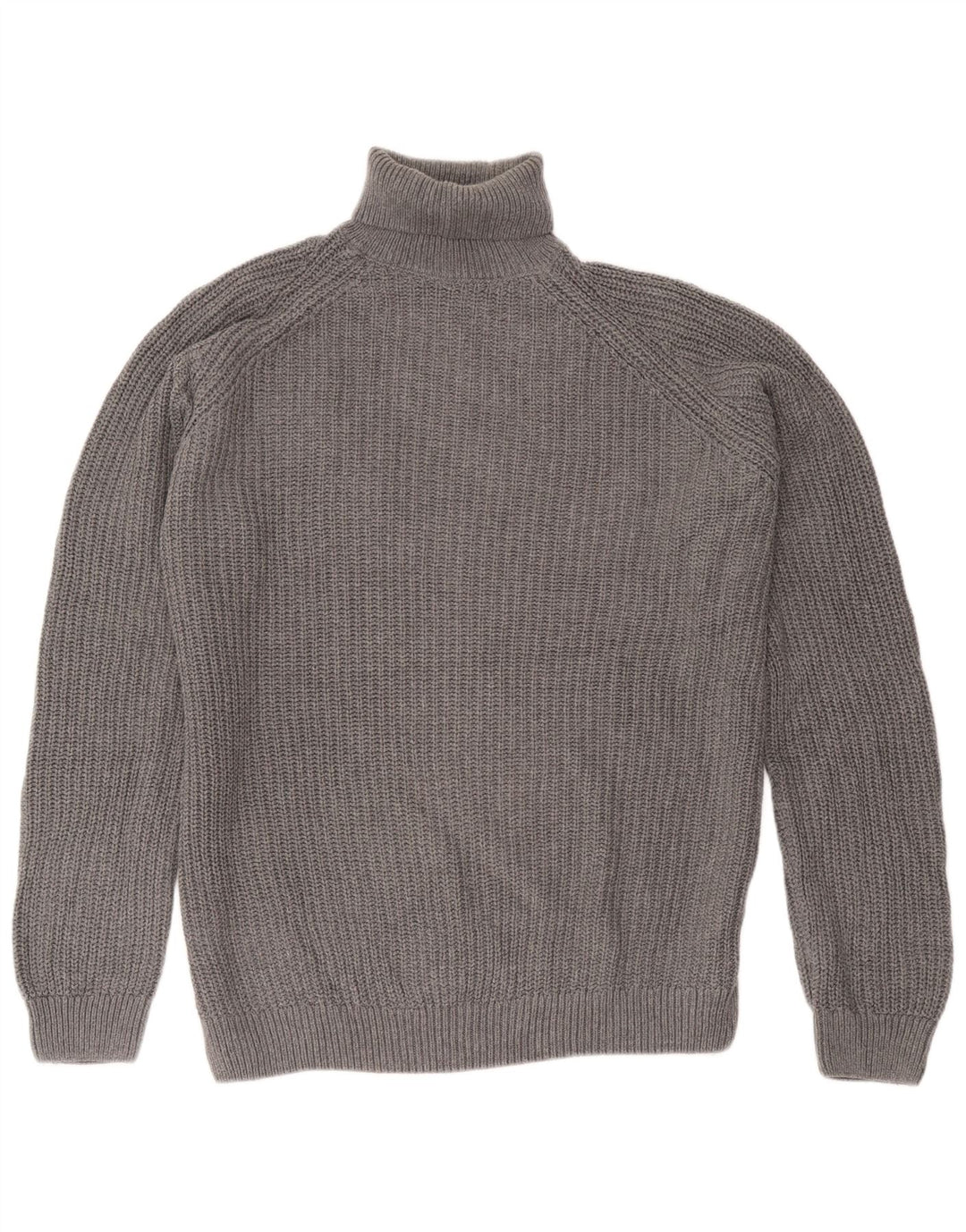Zara Suéter masculino com gola redonda grande cinza