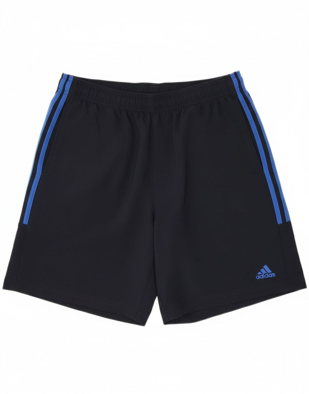 Shorts esportivos masculinos Adidas grandes poliéster azul marinho