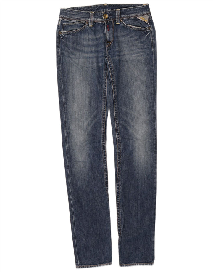 Replay Jeans Slim Feminino W27 L34 Azul Algodão