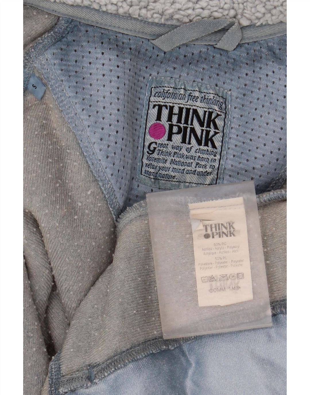 Casaco Fleece Think Pink Meninas 13-14 Anos Pequeno Acrílico Cinzento