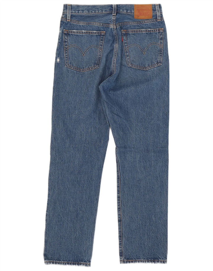 Calça jeans feminina Levi's 501 Straight W27 L29 azul algodão