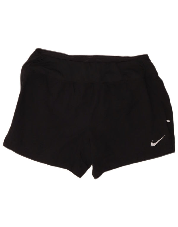 Shorts esportivos femininos Nike Dri Fit Regular UK 14 médio preto poliéster