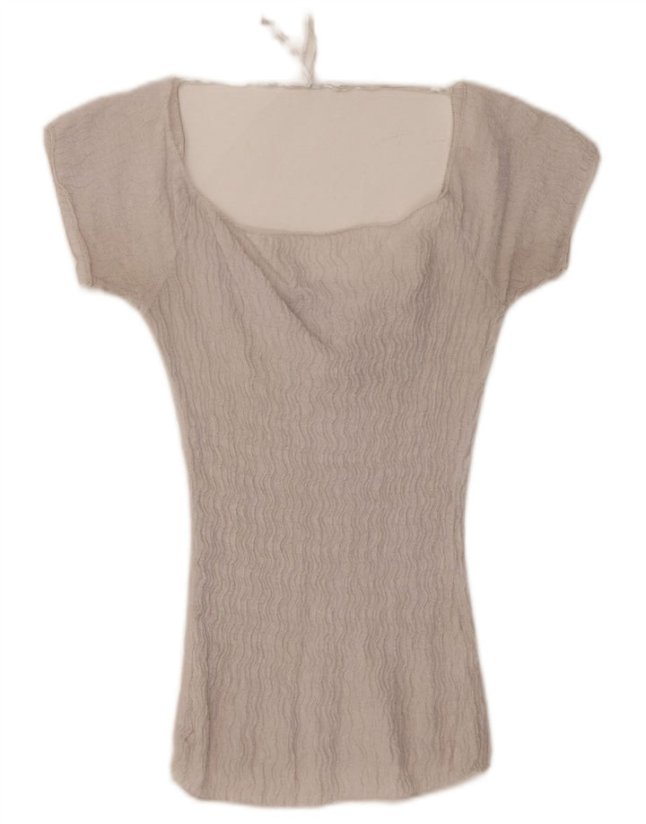Blusa feminina ZARA UK 8 pequena cinza