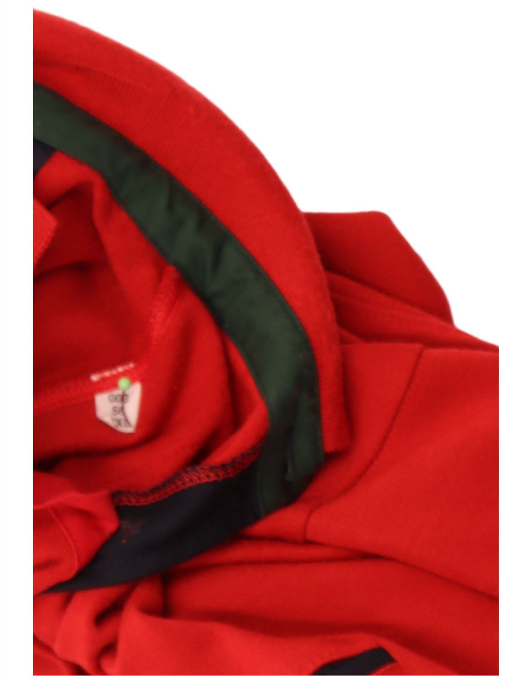 Suéter masculino VINTAGE com gola polo 2XL lã vermelha