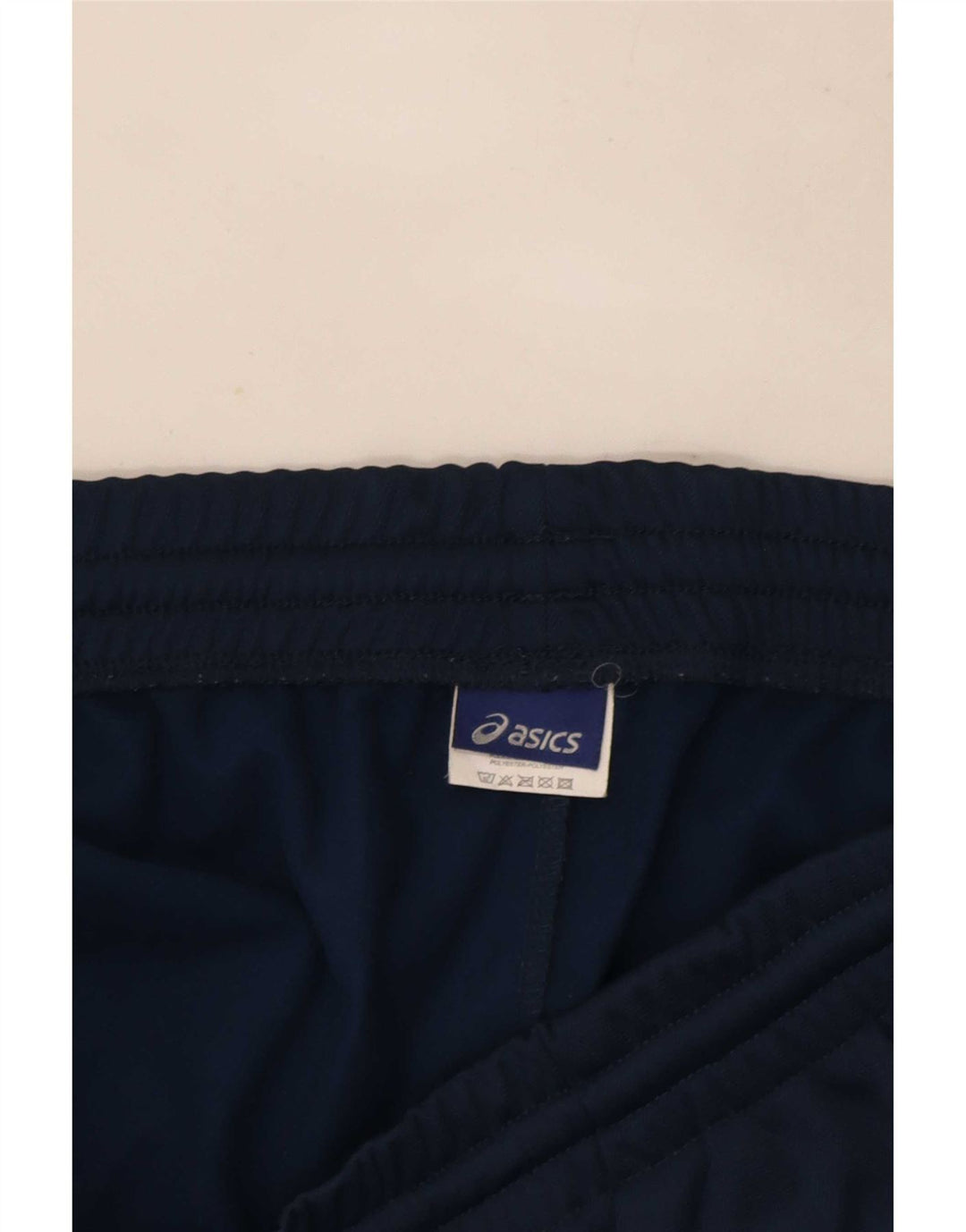Calça de treino masculina Asics grande poliéster azul marinho