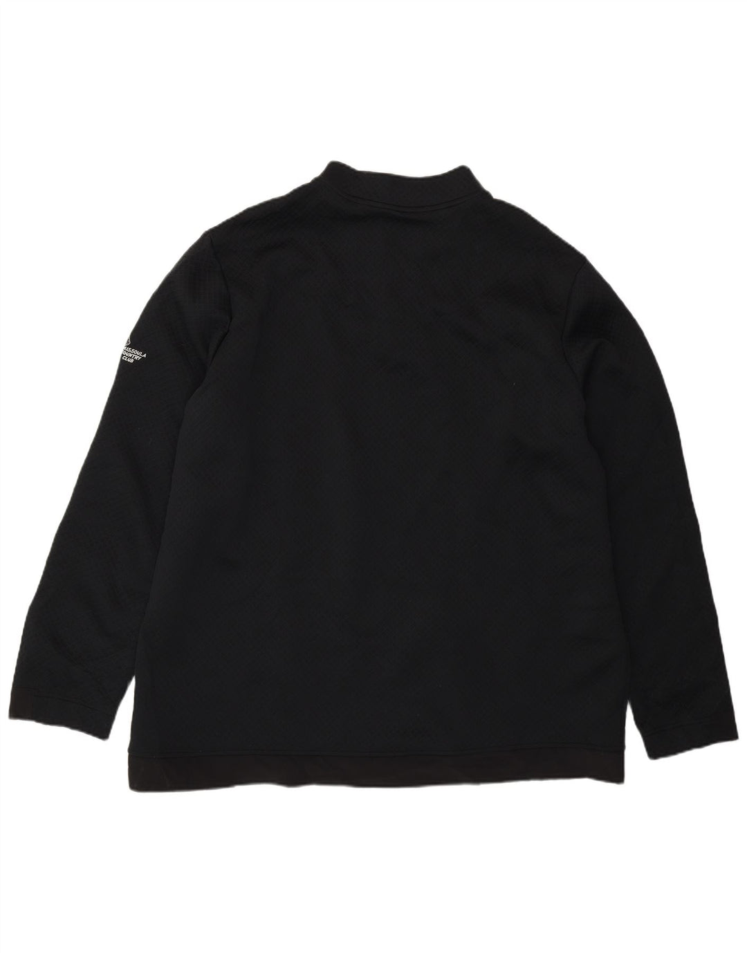 Adidas Mens Zip Neck Moletom Jumper 2XL Preto Poliéster