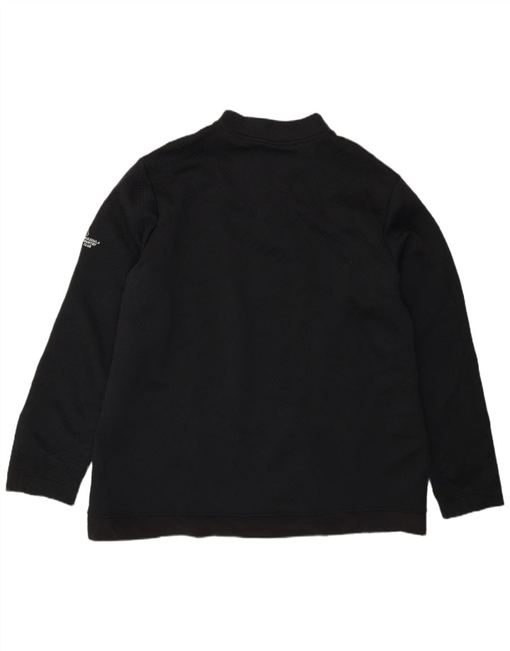 Adidas Mens Zip Neck Moletom Jumper 2XL Preto Poliéster
