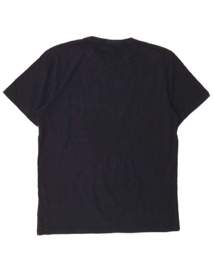 Camiseta masculina Reiss Top grande algodão azul marinho