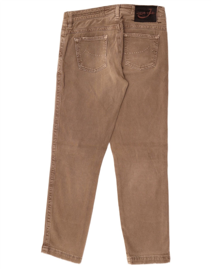 Jacob Cohen Calça jeans feminina sob medida W27 L28 algodão marrom
