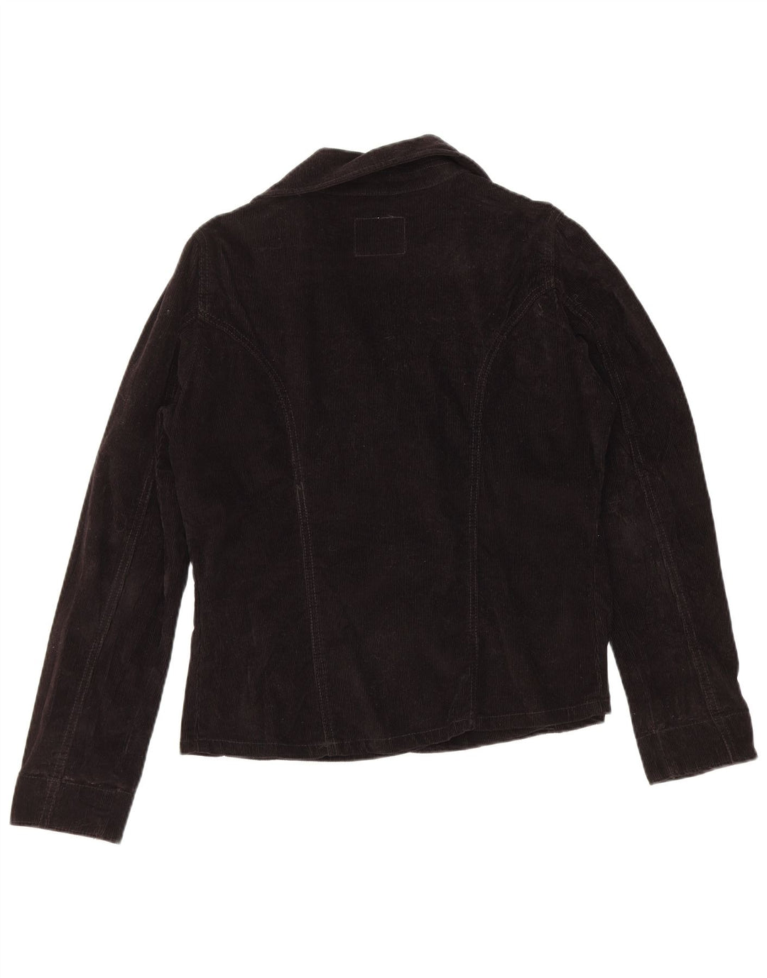 Casaco feminino de veludo cotelê Levi's UK 16 grande algodão preto