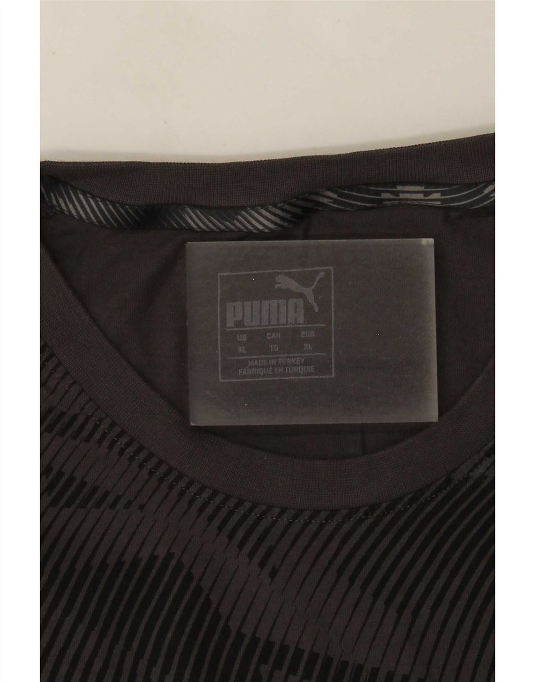 Camiseta masculina Puma Top XL cinza geométrica