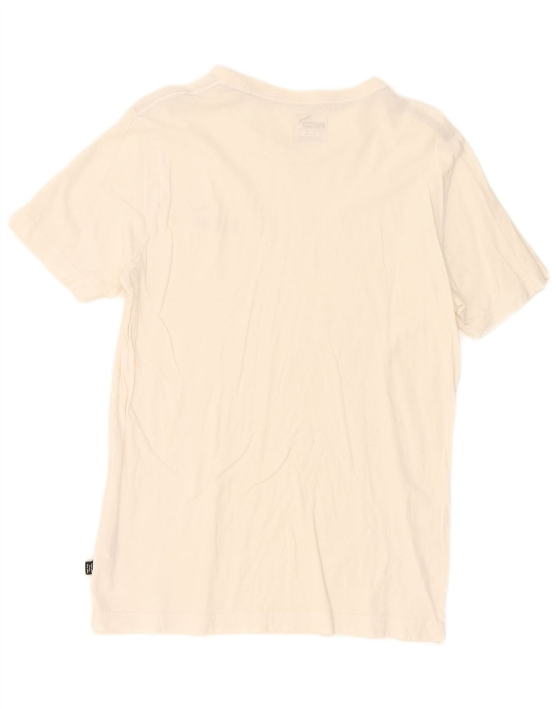 Puma Mens T-Shirt Top Pequeno Algodão Branco