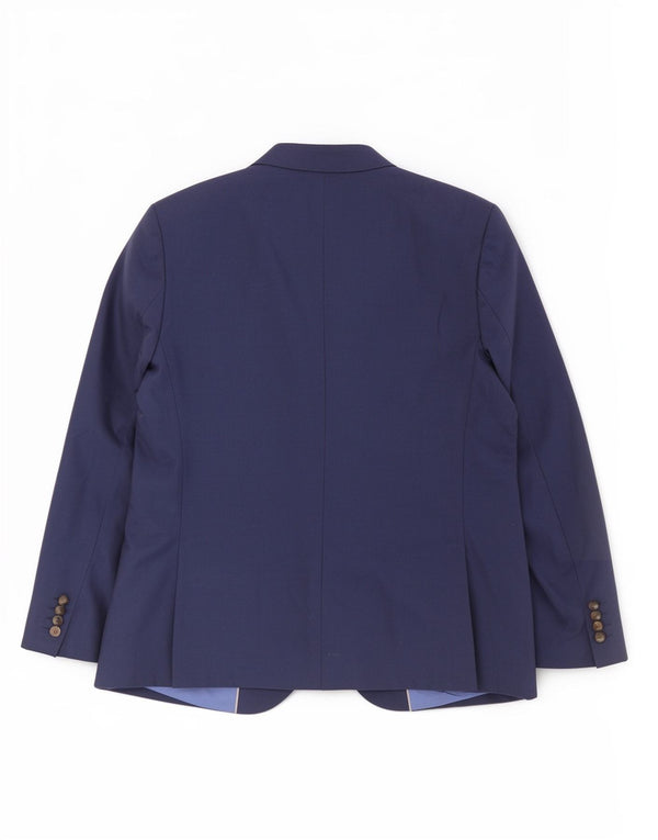 Jaqueta blazer masculina de 2 botões Marks & Spencer Reino Unido 44 XL azul marinho clássico
