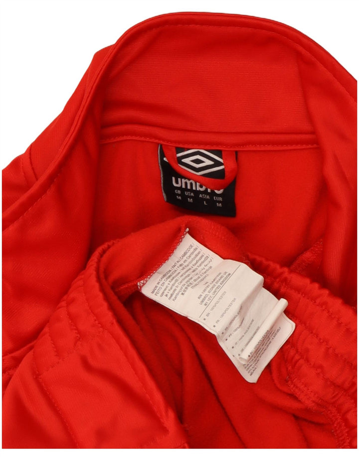 Jaqueta masculina de agasalho da Umbro, poliéster colorblock vermelho médio