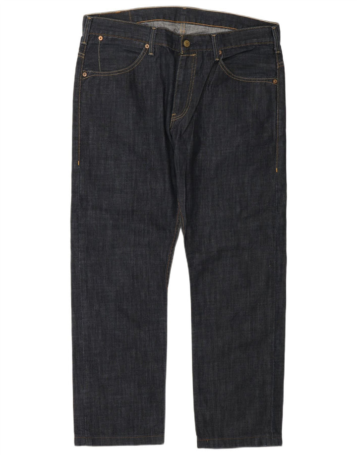 Levi's Masculino 504 Straight Jeans W36 L32 Azul Marinho Algodão