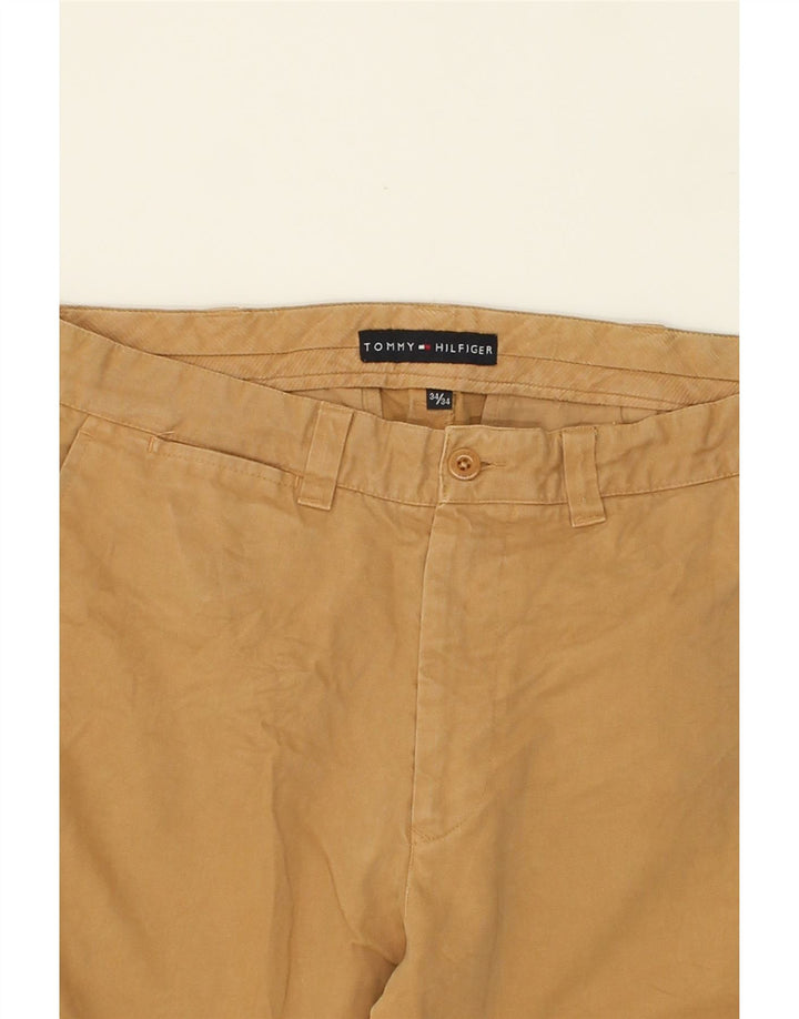TOMMY HILFIGER Mens Straight Chino Trousers W34 L30  Beige Cotton Vintage Tommy Hilfiger and Second-Hand Tommy Hilfiger from Messina Hembry 