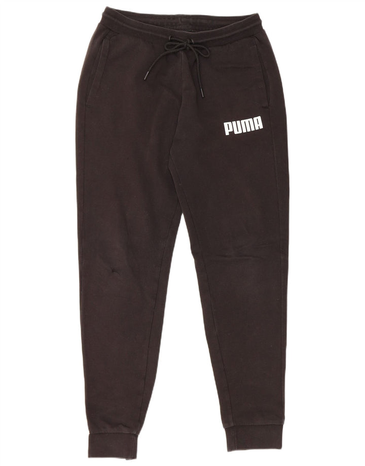 Calça de treino masculina PUMA joggers pequeno algodão preto