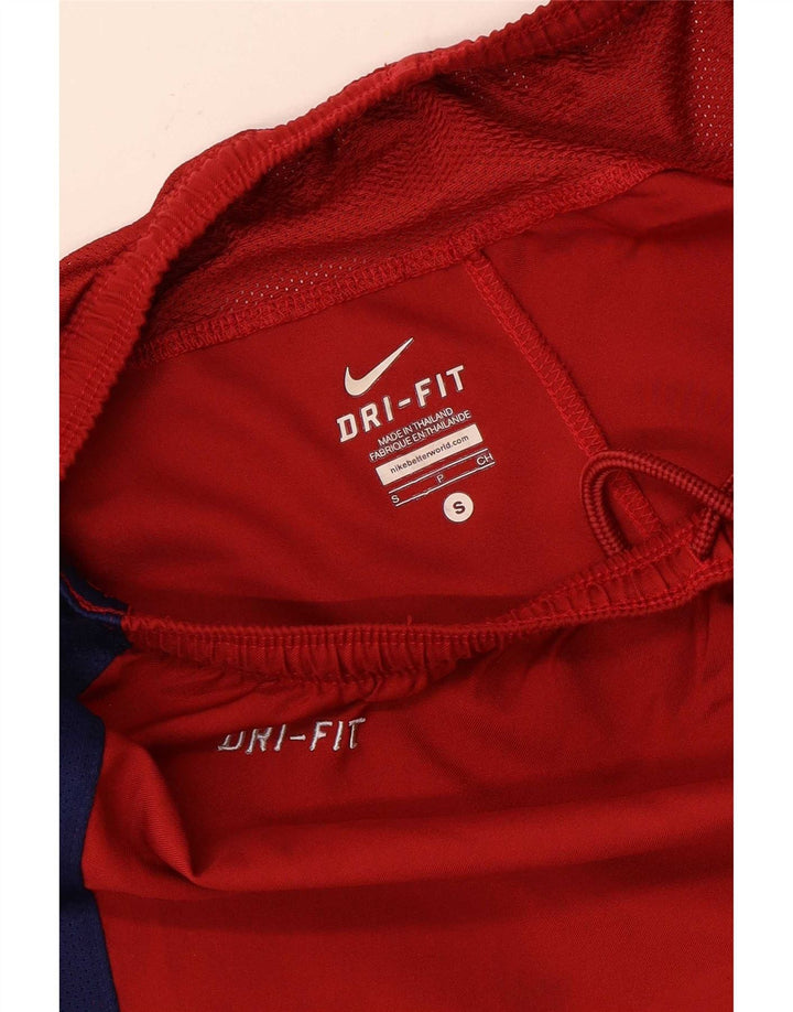 Nike Mens FCB Sport Shorts Pequeno Poliéster Colorblock Vermelho