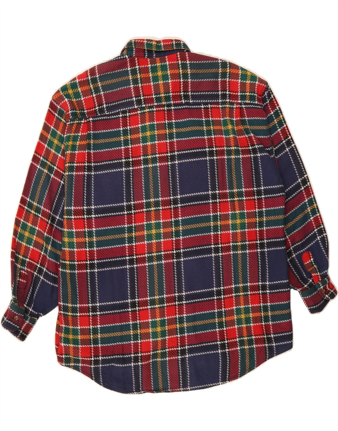 SILVY Mens Flannel Shirt IT 50 Medium Multicoloured Check Cotton Vintage Silvy and Second-Hand Silvy from Messina Hembry 