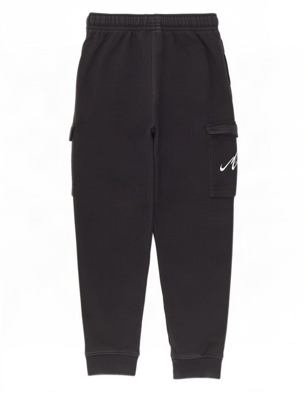 Calça de treino Nike Boys Cargo para corrida 10-11 anos médio preto algodão