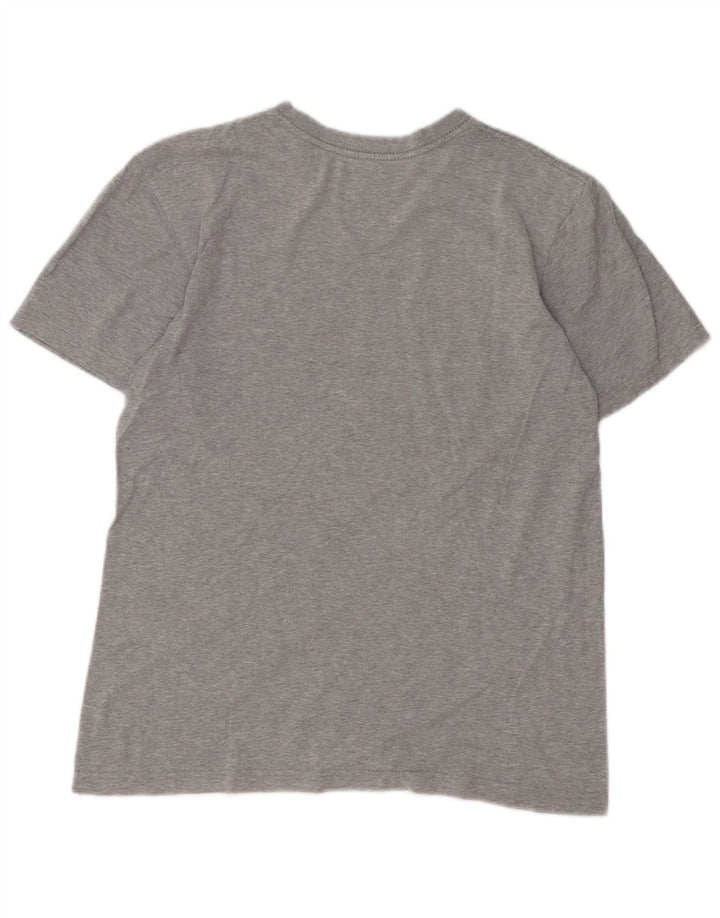 Camiseta Nike masculina regular fit gráfica top pequeno algodão cinza