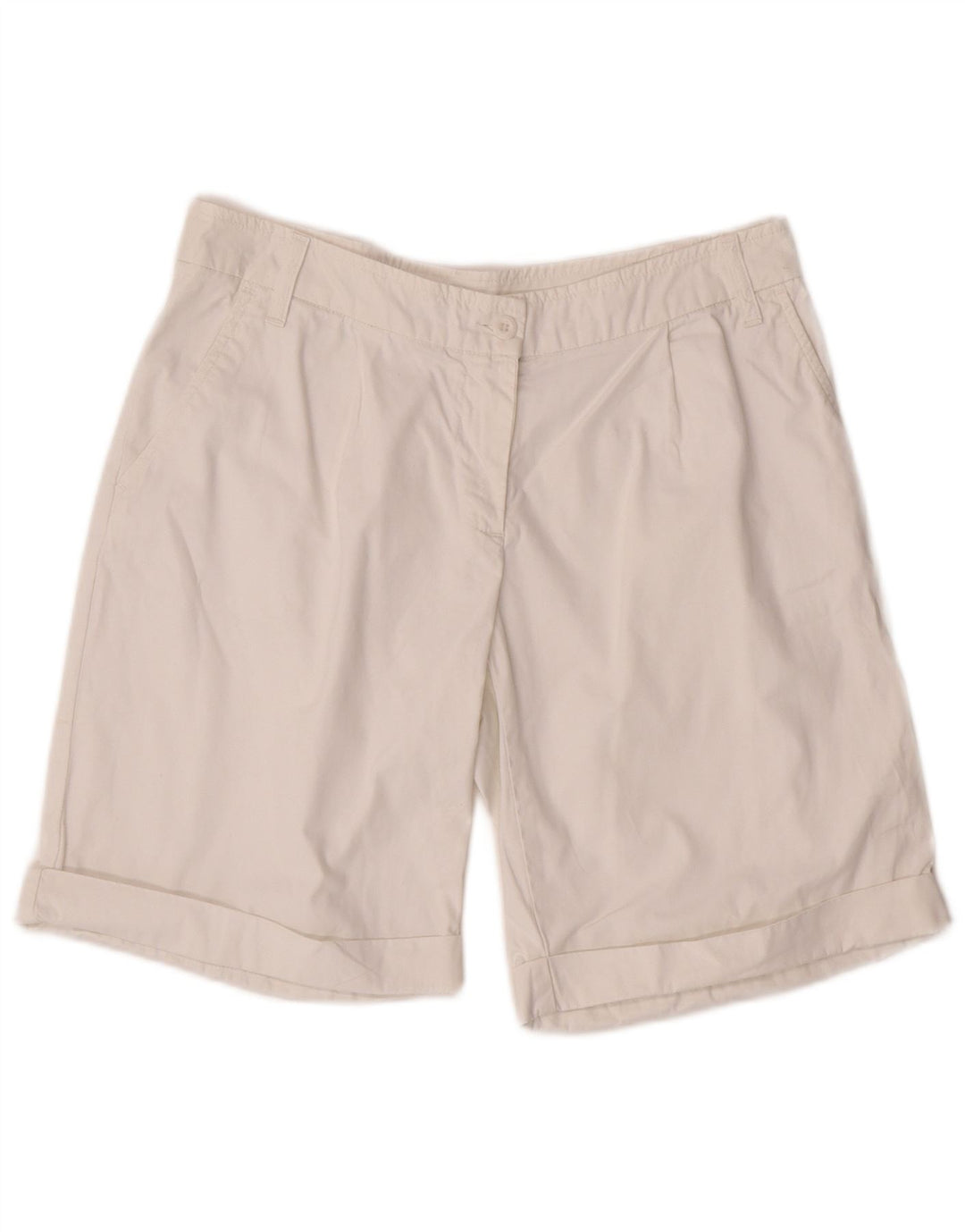 Shorts chino feminino Fred Perry IT 44 médio W30 algodão branco