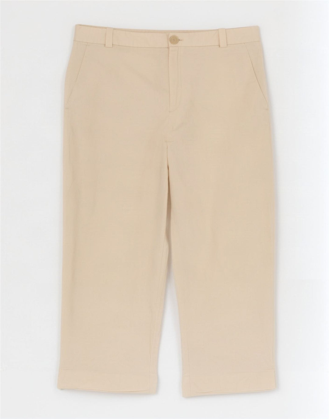 Zara Calça feminina cortada XL W32 L24 Off White Lyocell