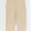 Zara Calça feminina cortada XL W32 L24 Off White Lyocell