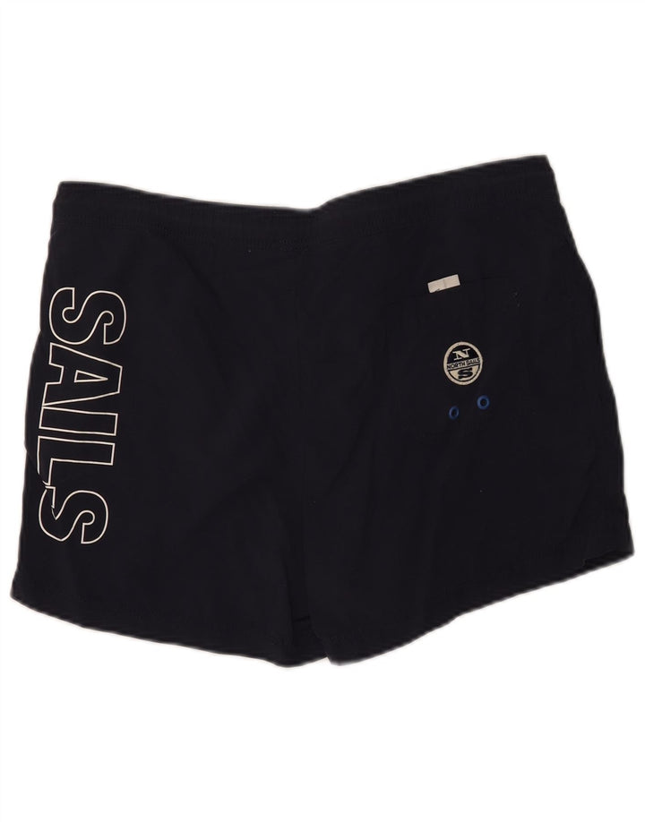 Shorts de natação masculino NORTH SAILS gráfico médio azul marinho poliamida