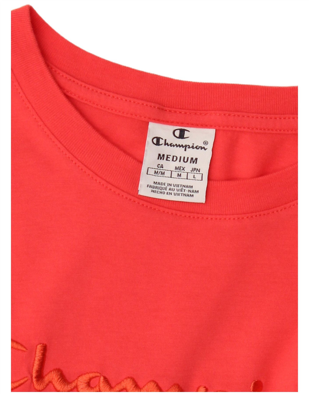 Camiseta feminina com estampa CHAMPION UK 14 vermelho médio