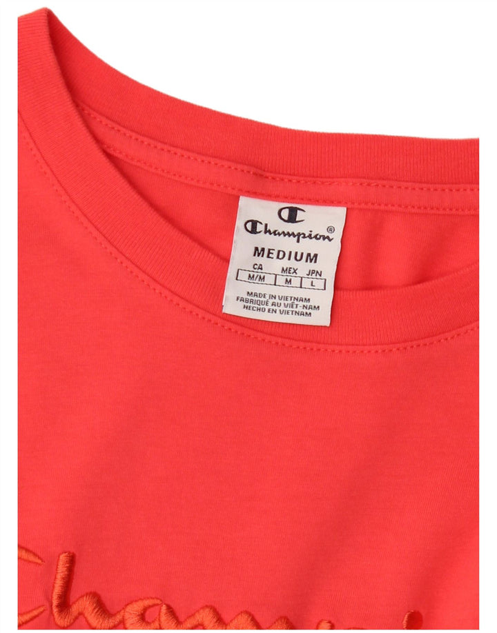 Camiseta feminina com estampa CHAMPION UK 14 vermelho médio