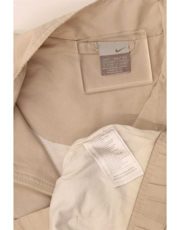 Nike Mens Tracksuit Top Jacket UK 42/44 Grande Bege Poliéster