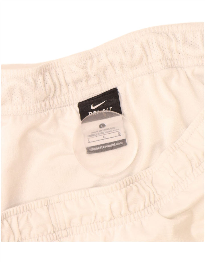 Nike Mens Dri Fit Sport Shorts Grande Off White Poliéster