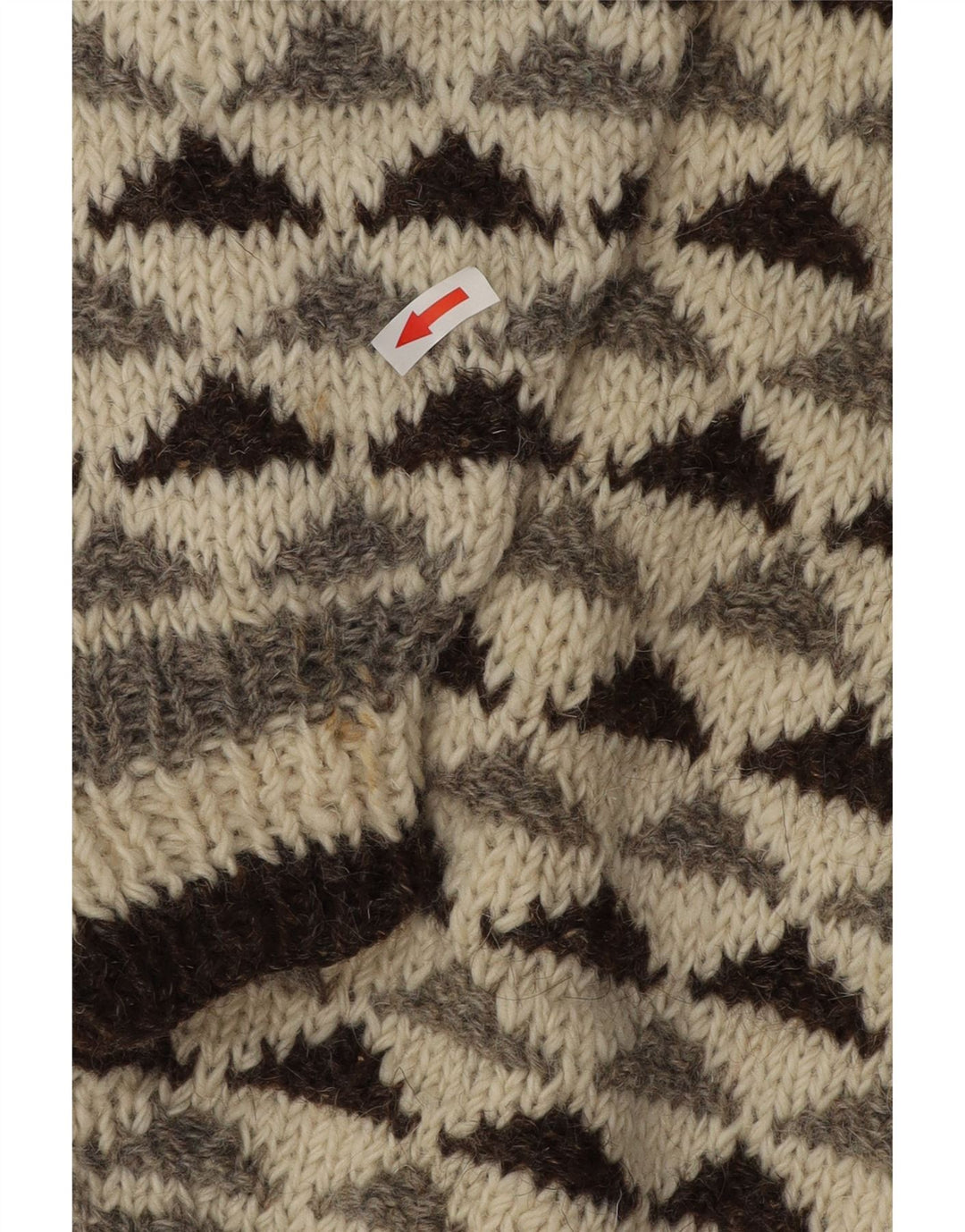 Suéter vintage masculino com gola redonda, médio, branco, geométrico