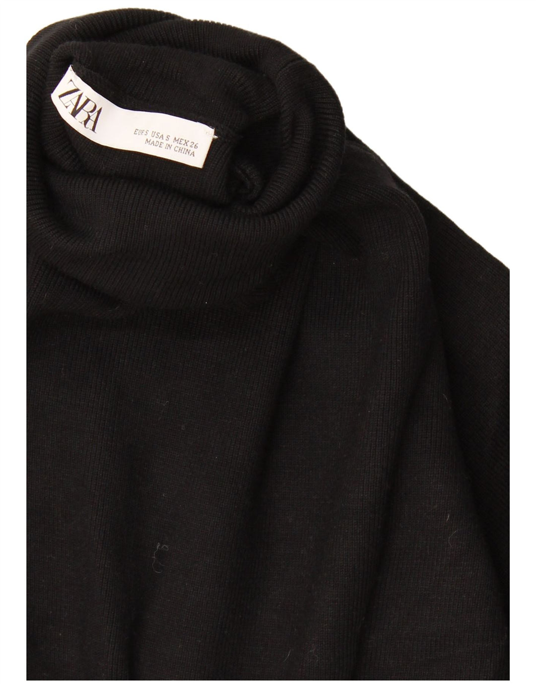 Zara Vestido feminino recortado Reino Unido 8 pequeno preto